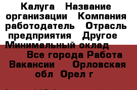 Калуга › Название организации ­ Компания-работодатель › Отрасль предприятия ­ Другое › Минимальный оклад ­ 13 500 - Все города Работа » Вакансии   . Орловская обл.,Орел г.